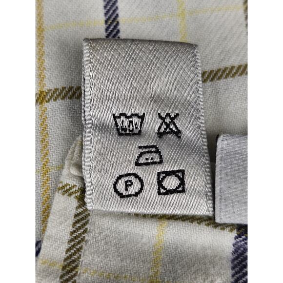 BARBOUR MEN'S CHECKERED LONG SLEEVE BUTTON-UP SHIRT SIZE LARGE 100% COTTON - Picture 14 of 14